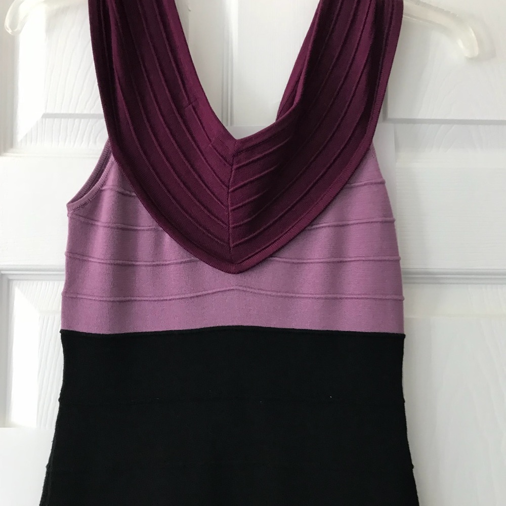 Petro Zillia Purple Black Colorblock Dress XS